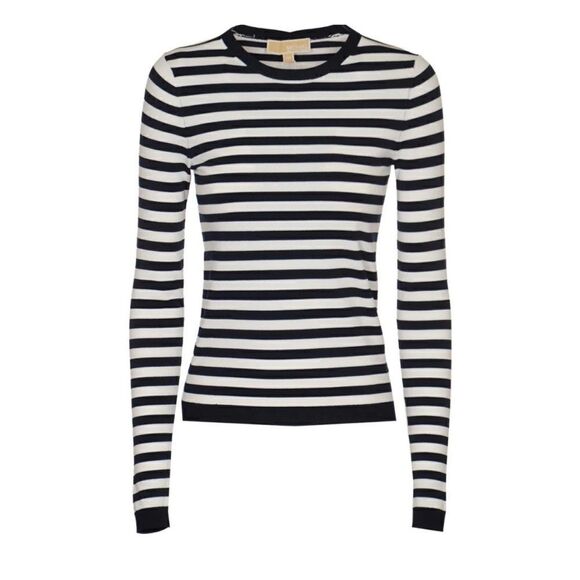 Michael Kors: Striped Crewneck T-shirt, Size Extra Small - Picture 1 of 7
